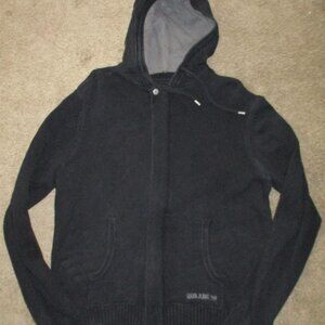 Vintage Guess 1987 Zip and Snap Hooded Sweater Men's Size M Black